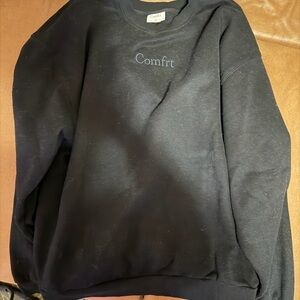 Comfit Men's Black Crewneck Sweater